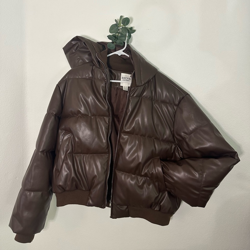 Bershka Chocolate Brown Puffer Jacket